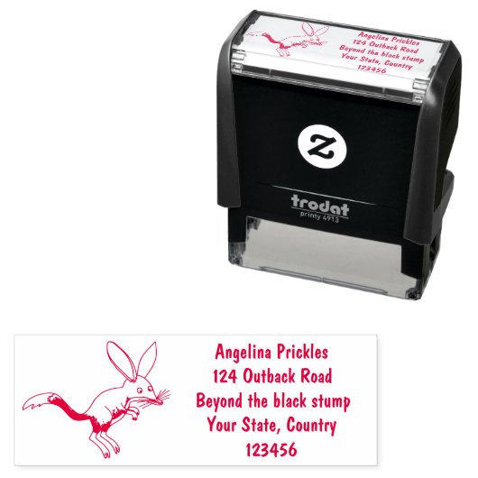 かわいい幸せなオーストラリアのビルビー漫画 セルフインキングスタンプ (インサイチュ)