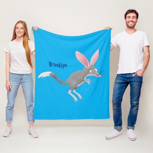 かわいい幸せなオーストラリアのビルビー漫画 フリースブランケット (インサイチュ)