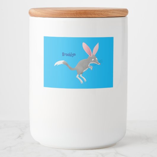 かわいい幸せなオーストラリアのビルビー漫画 フードラベル (正面)