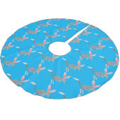 かわいい幸せなオーストラリアのビルビー漫画 ブラッシュドポリエステルツリースカート (アングル)