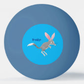 かわいい幸せなオーストラリアのビルビー漫画 卓球ボール (裏面)