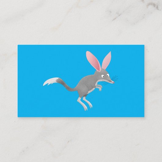 かわいい幸せなオーストラリアのビルビー漫画 名刺 (裏面)