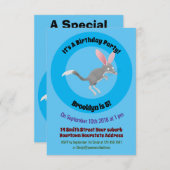 かわいい幸せなオーストラリアのビルビー漫画 招待状 (正面/裏面)