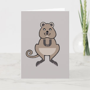 かわいい幸せなオーストラリアの野生動物 – QUOKKA - Marsuial カード