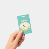 かわいい幸せなカリフラワーの野菜の漫画 バッジ (手持ち)