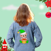 かわいい幸せなクリスマスエルフ デニムジャケット