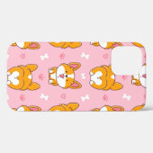 かわいい幸せなコルギー犬のシームレスパターン Case-Mate iPhoneケース (裏面 (横))