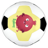 かわいい幸せなザクロのフルーツマンガ サッカーボール (回転)