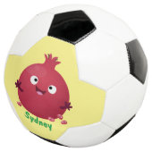 かわいい幸せなザクロのフルーツマンガ サッカーボール (3/4)