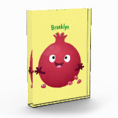 かわいい幸せなザクロのフルーツマンガ フォトブロック (左)