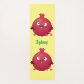 かわいい幸せなザクロのフルーツマンガ ヨガマット (裏面)