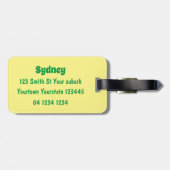 かわいい幸せなザクロのフルーツマンガ ラゲッジタグ (裏面横)