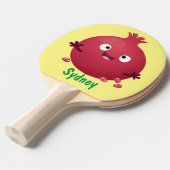 かわいい幸せなザクロのフルーツマンガ 卓球ラケット (正面アングル)