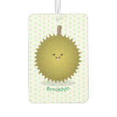 かわいい幸せなジュリアン漫画イラストレーション カーエアーフレッシュナー (裏面)