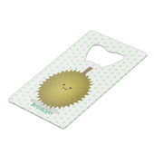 かわいい幸せなジュリアン漫画イラストレーション クレジットカード栓抜き (正面アングル)