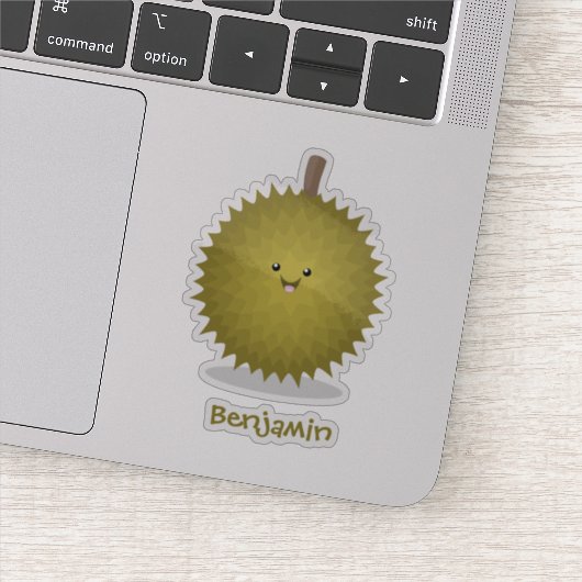 かわいい幸せなジュリアン漫画イラストレーション シール (詳細)