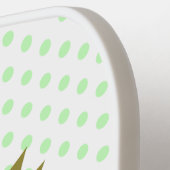 かわいい幸せなジュリアン漫画イラストレーション ピックルボールラケット (左詳細)