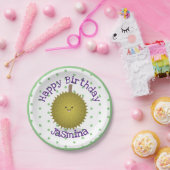 かわいい幸せなジュリアン漫画イラストレーション ペーパープレート (パーティー)