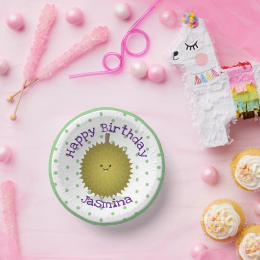 かわいい幸せなジュリアン漫画イラストレーション ペーパーボウル (パーティー)