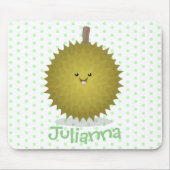 かわいい幸せなジュリアン漫画イラストレーション マウスパッド (正面)