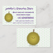 かわいい幸せなジュリアン漫画イラストレーション 名刺 (正面/裏面)