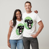 かわいい幸せなスカンクのキャラクターイラスト Tシャツ (ユニセックス)