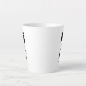かわいい幸せなタキシード猫 カフェラテマグ (正面)
