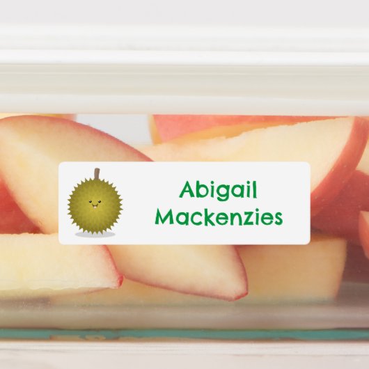 かわいい幸せなドリアンパーソナライズされたアニメ ラベル (貼付)