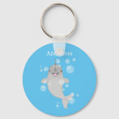 かわいい幸せなナールウォバブルアニメイラストレーション キーホルダー (正面)