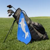 かわいい幸せなナールウォバブルアニメイラストレーション ゴルフタオル (グリーン)