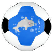 かわいい幸せなナールウォバブルアニメイラストレーション サッカーボール (回転)