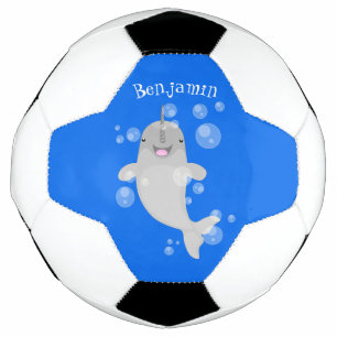 かわいい幸せなナールウォバブルアニメイラストレーション サッカーボール
