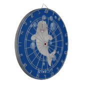 かわいい幸せなナールウォバブルアニメイラストレーション ダーツボード (正面左)