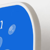 かわいい幸せなナールウォバブルアニメイラストレーション ピックルボールラケット (左詳細)