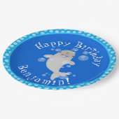 かわいい幸せなナールウォバブルアニメイラストレーション ペーパープレート (アングル)