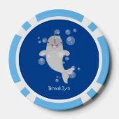 かわいい幸せなナールウォバブルアニメイラストレーション ポーカーチップ (裏面)