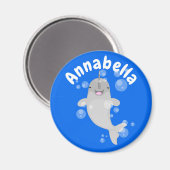 かわいい幸せなナールウォバブルアニメイラストレーション マグネット (正面/裏面)