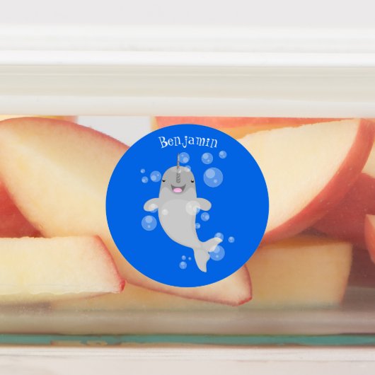 かわいい幸せなナールウォバブルアニメイラストレーション ラベル (貼付)