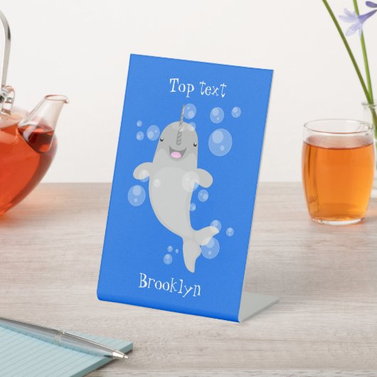 かわいい幸せなナールウォバブルアニメイラストレーション 台座サイン (インサイチュ)