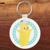 かわいい幸せなバナナフルーツ キーホルダー (正面)