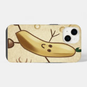 かわいい幸せなバナナ iPhoneケース (裏面横)