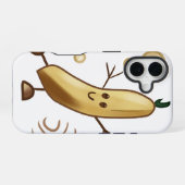 かわいい幸せなバナナ iPhone 16ケース (裏面横)