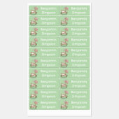 かわいい幸せなビリーのヤギの漫画パーソナライズされた ラベル (シート)