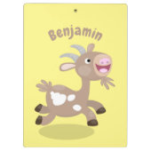 かわいい幸せなビリーヤギの漫画 クリップボード (裏面)