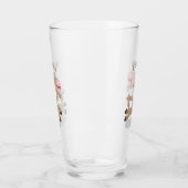 かわいい幸せなビリーヤギの漫画 タンブラーグラス (左)