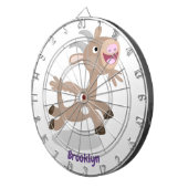 かわいい幸せなビリーヤギの漫画 ダーツボード (正面右)