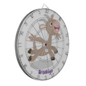 かわいい幸せなビリーヤギの漫画 ダーツボード (正面左)