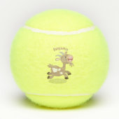 かわいい幸せなビリーヤギの漫画 テニスボール (裏面)