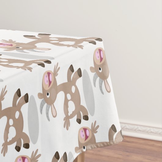 かわいい幸せなビリーヤギの漫画 テーブルクロス (インサイチュ)