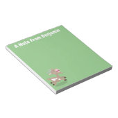 かわいい幸せなビリーヤギの漫画 ノートパッド (アングル)